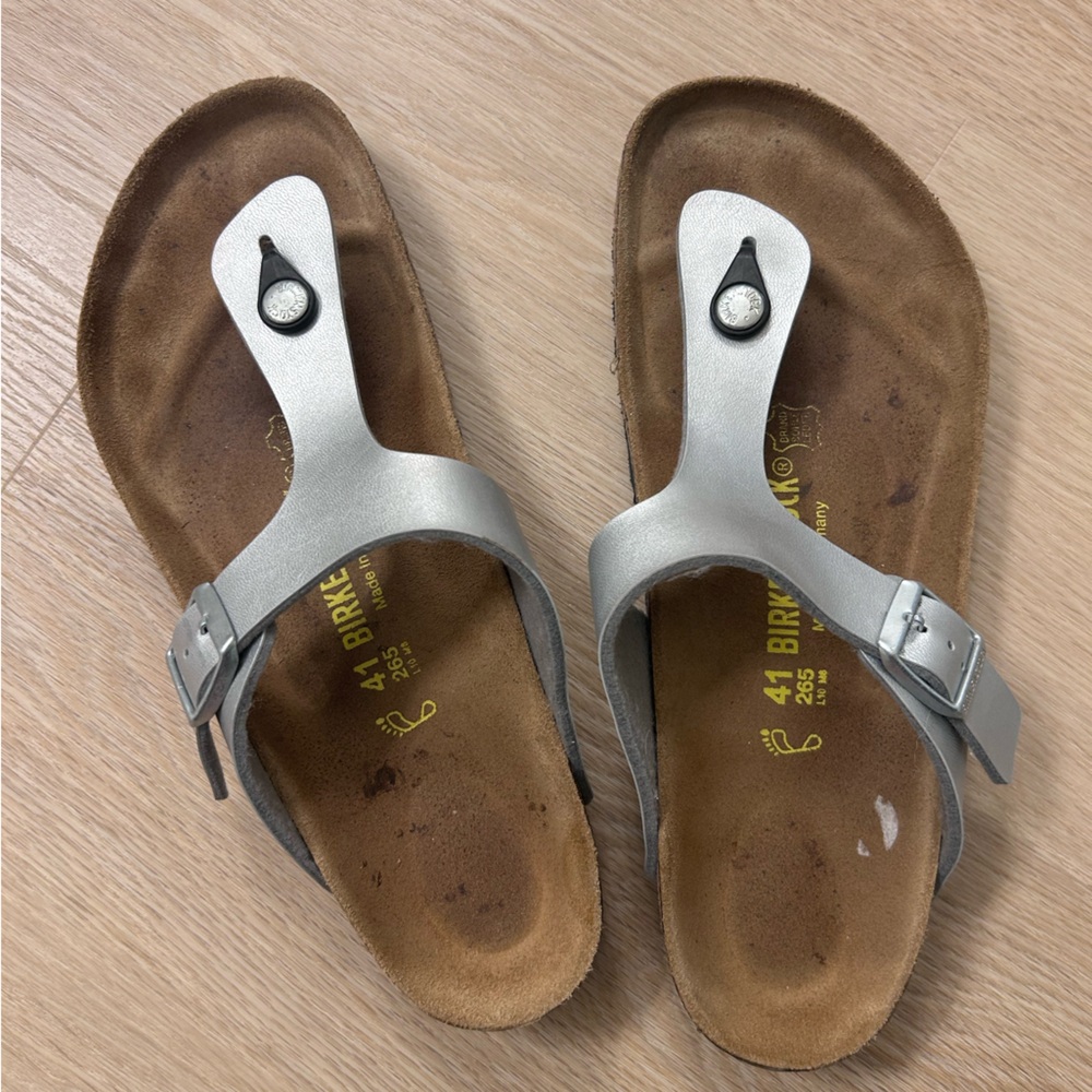 Birkenstock Women's Metallic Gizeh Sandals Size 41 (10-10.5)